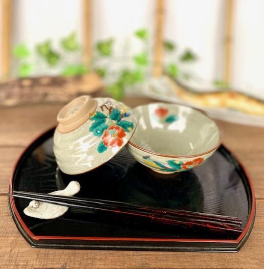 メーカー直送 九谷焼 飯碗 茶碗 ペア 椿に鳥 中絵 WWW_OPDRERGINERDOGAN_COM