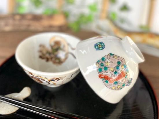 メーカー直送 九谷焼 飯碗 茶碗 ペア 風神雷神＆宝尽くし 磁器 軽量 WWW_OPDRERGINERDOGAN_COM