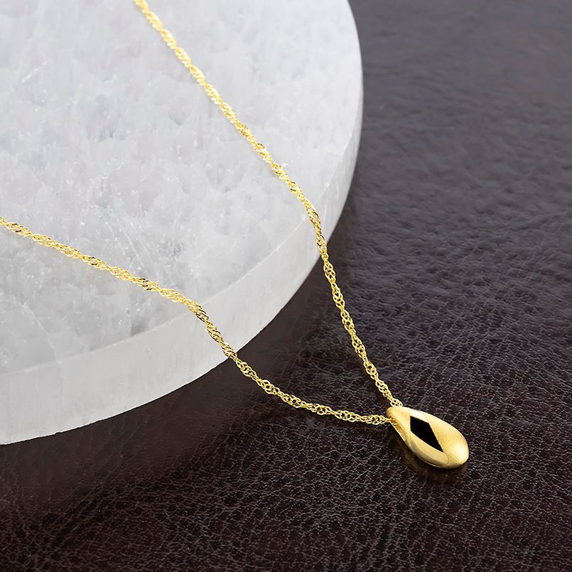  純金 24金 ペンダントトップ ドロップ ネックレス レディース 雫 ゴールド 24 K 金 つゆ型 涙型 しずく シンプル ネックレス アクセサリー