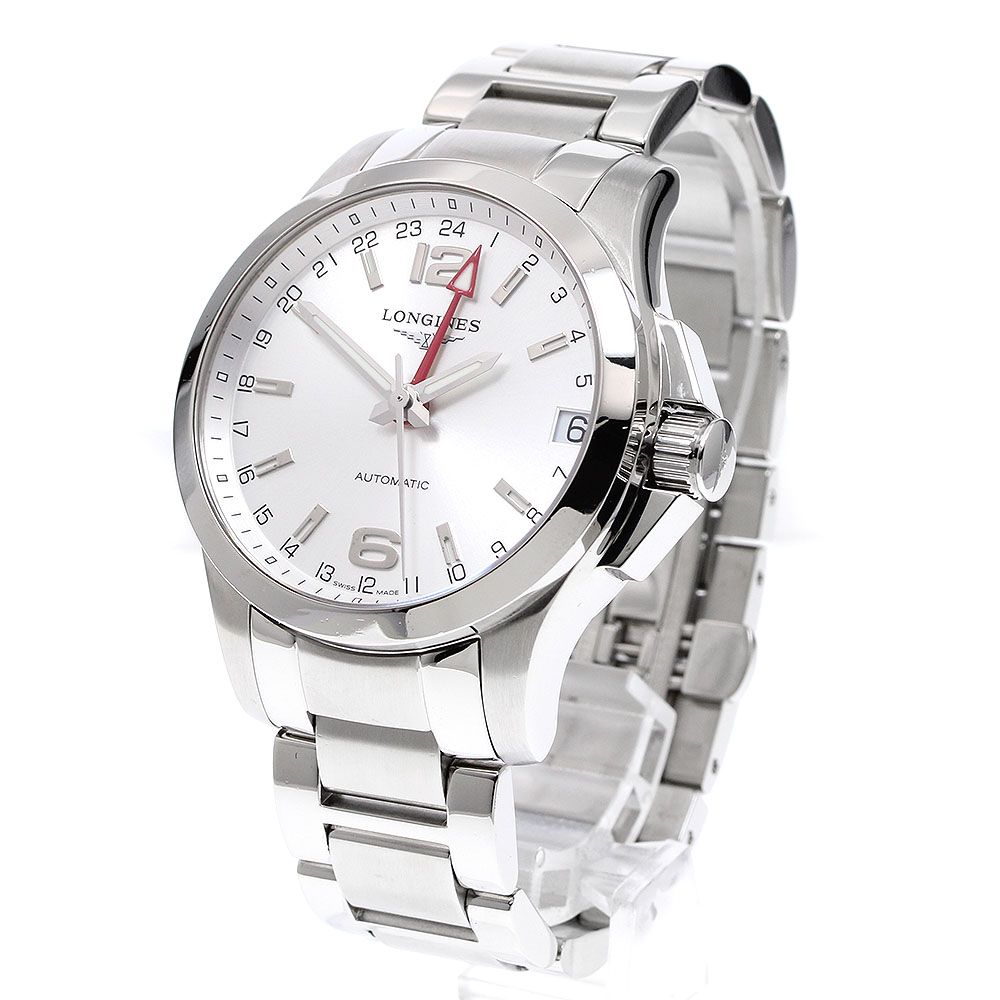 ロンジン LONGINES L3.687.4 コンクエスト GMT デイト 自動巻き メンズ  