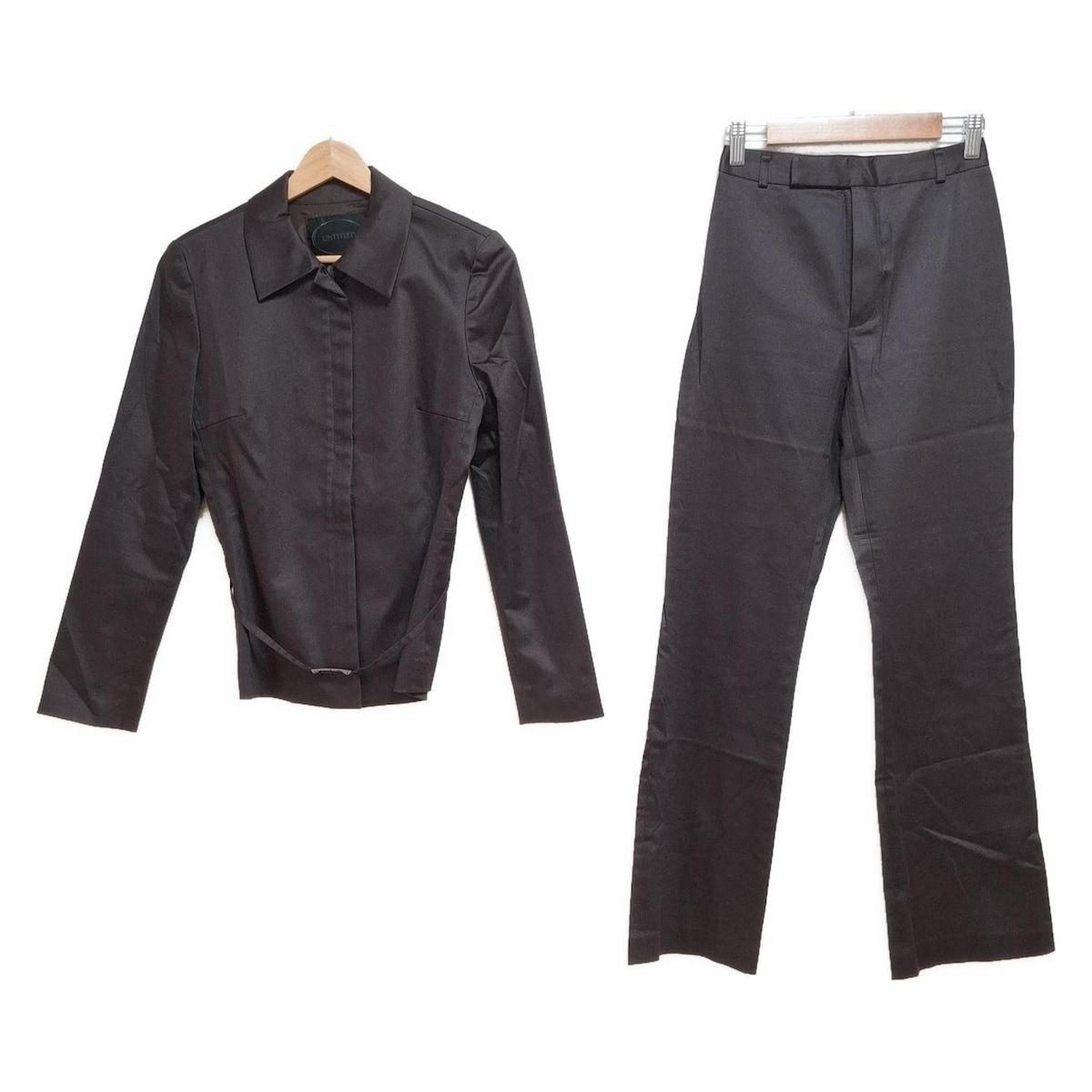 UNTITLED アンタイトル レディースパンツセットアップ レディース - ダークブラウン ジップアップ