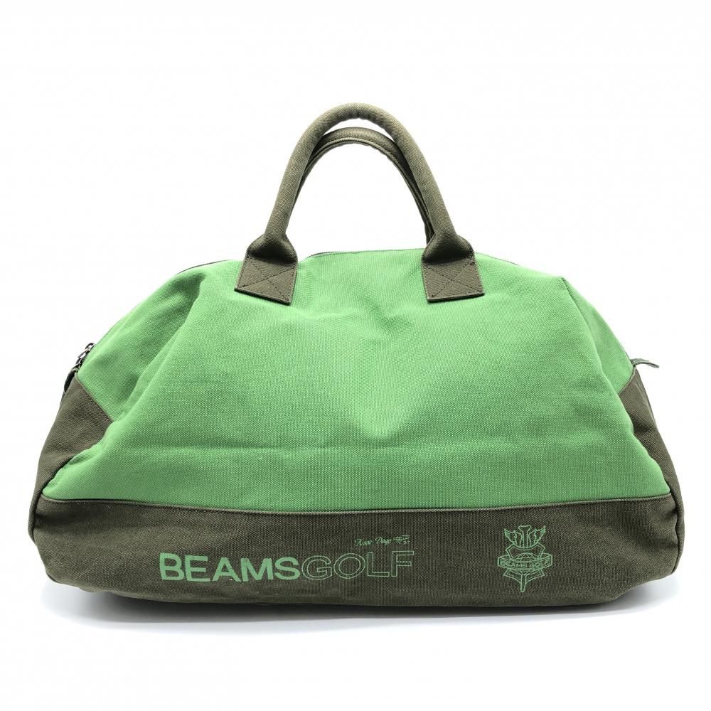 KneeDeep×ビームスゴルフ ボストンバッグ ライトグリーン×カーキ 内側ポケットゴルフ BEAMS GOLF