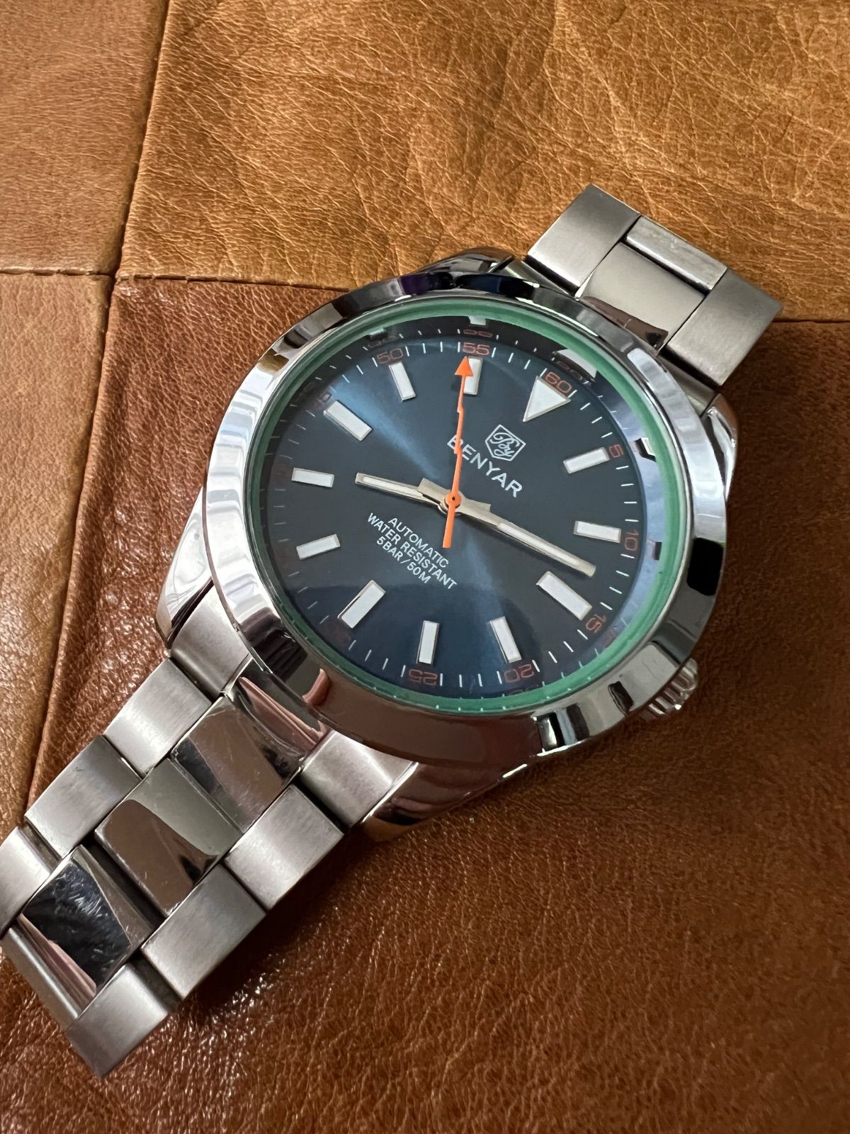  BENYAR 自動巻き 裏スケルトン ミルガウス針 稼働品 フーディー 自動巻き時計 腕時計(アナログ)