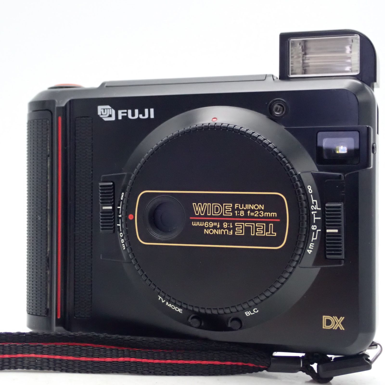 上品 FUJIFILM TW-3 DX Tele wide ハーフフレイムフィルムカメラ 望遠広角 内蔵電池 交換済 シャッターフラッシュ連写OK