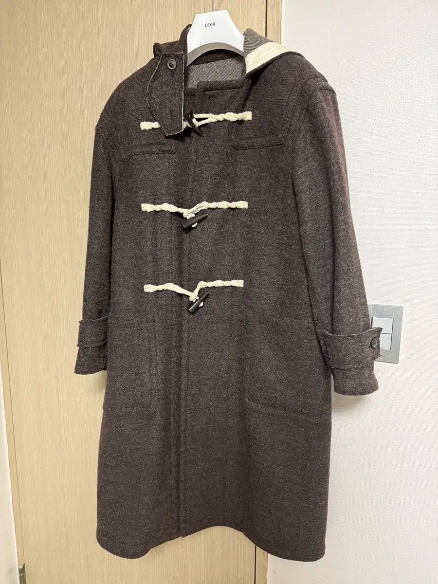 クアー アルパカ ブレンド ダッフル コート ダークブラウン