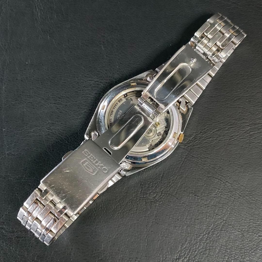 701‐24 美品 SEIKO 5 セイコーファイブ ホワイト 7S26-02E0 ホワイト 