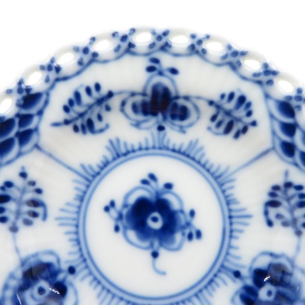 ロイヤルコペンハーゲン プレート ブルーフルーテッド フルレース Royal Copenhagen バタープレート 7.5cm 洋食器 5枚セット 1級品