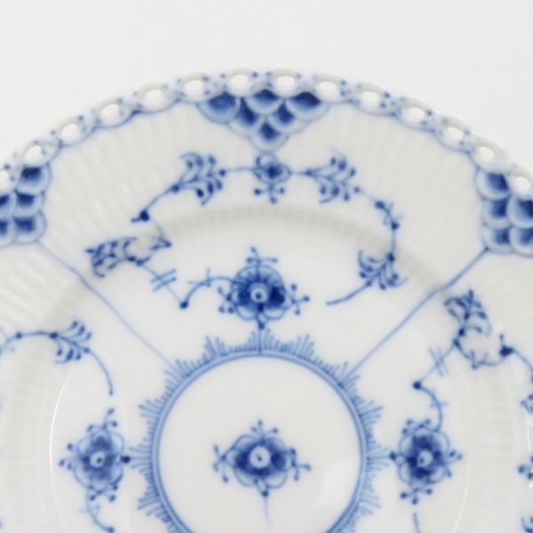 ロイヤルコペンハーゲン プレート ブルーフルーテッド フルレース Royal Copenhagen デザートプレート 15cm 洋食器 6枚セット 1級品