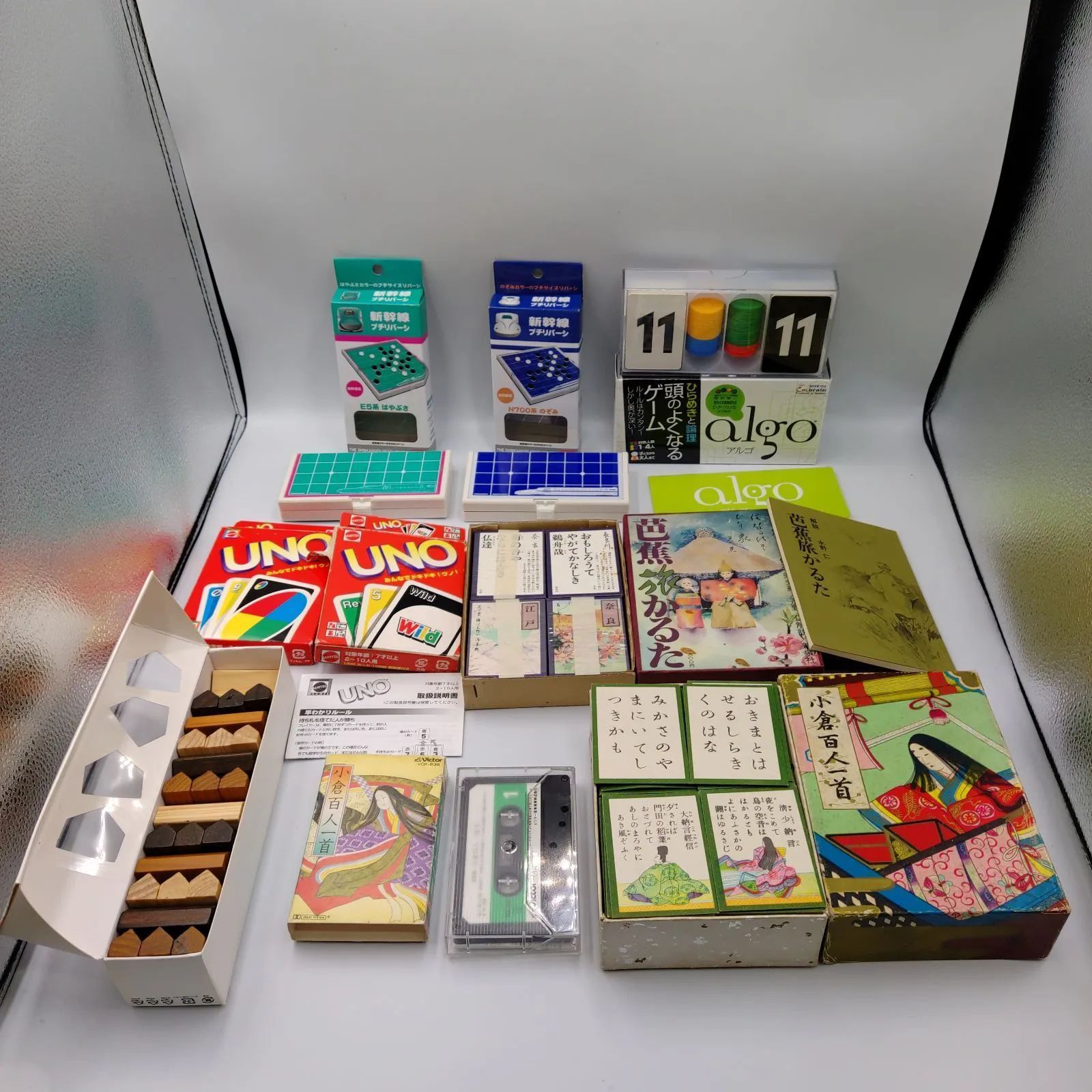 TAKA47-75】◇ 未検品 ｢新幹線プチリバーシ(オセロ)&algo&UNO&stacking