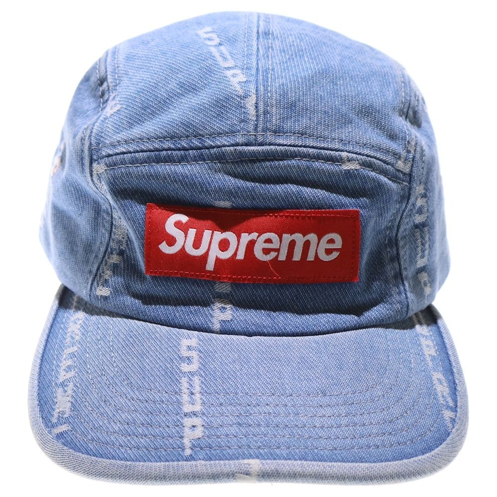 SUPREME (シュプリーム) 20AW Logo Stripe Jacquard Denim Camp Cap