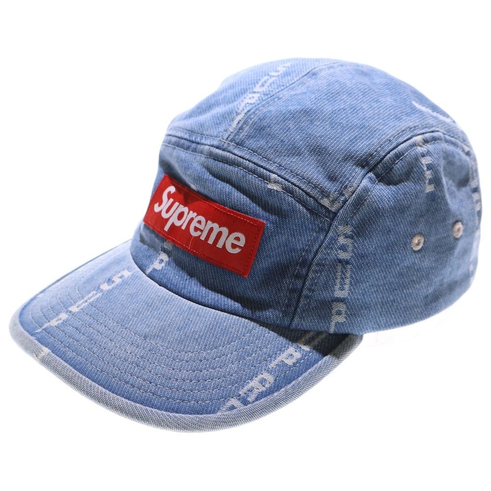 SUPREME (シュプリーム) 20AW Logo Stripe Jacquard Denim Camp Cap