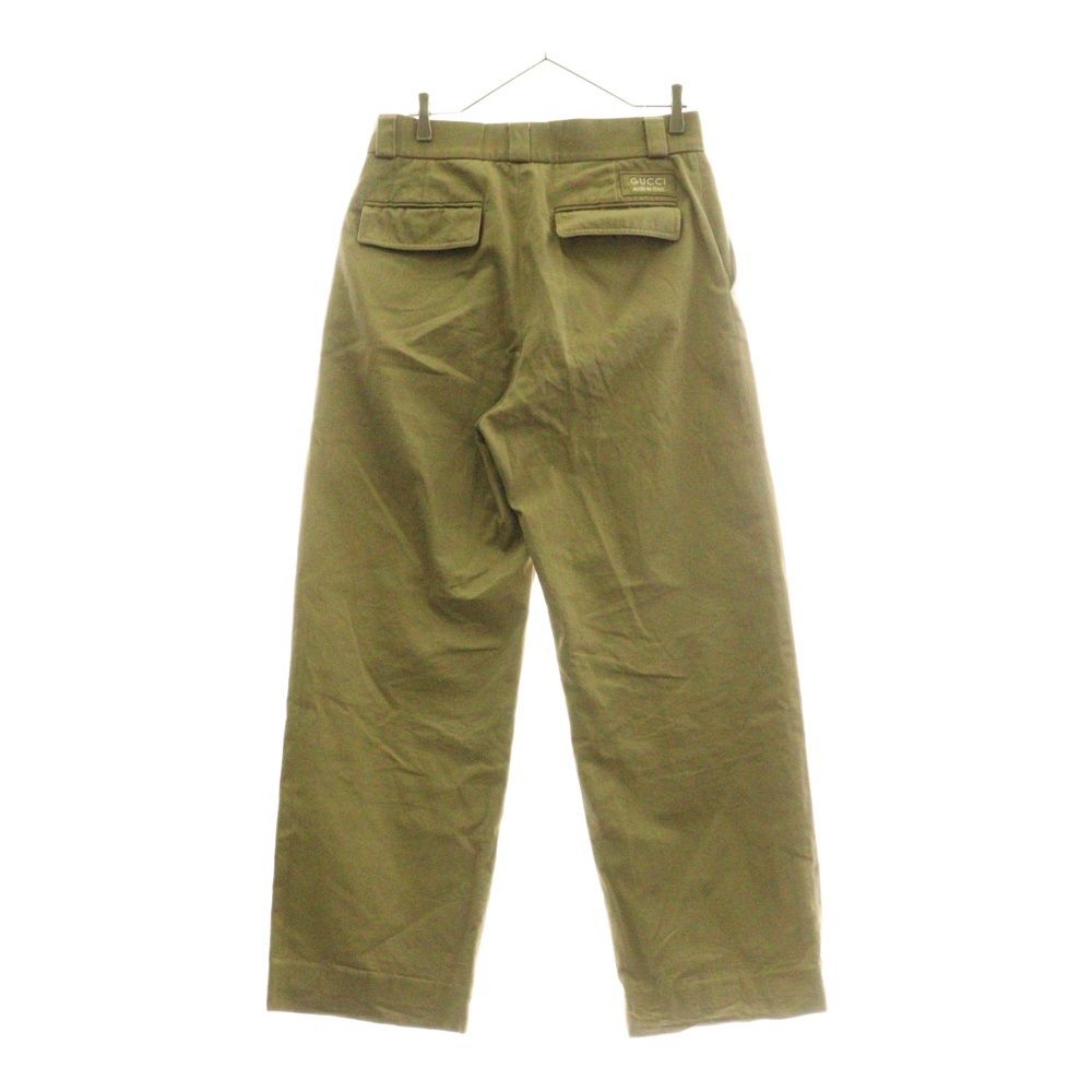 GUCCI グッチ ロゴワッペン ワイド カーゴパンツ ベージュ 762309