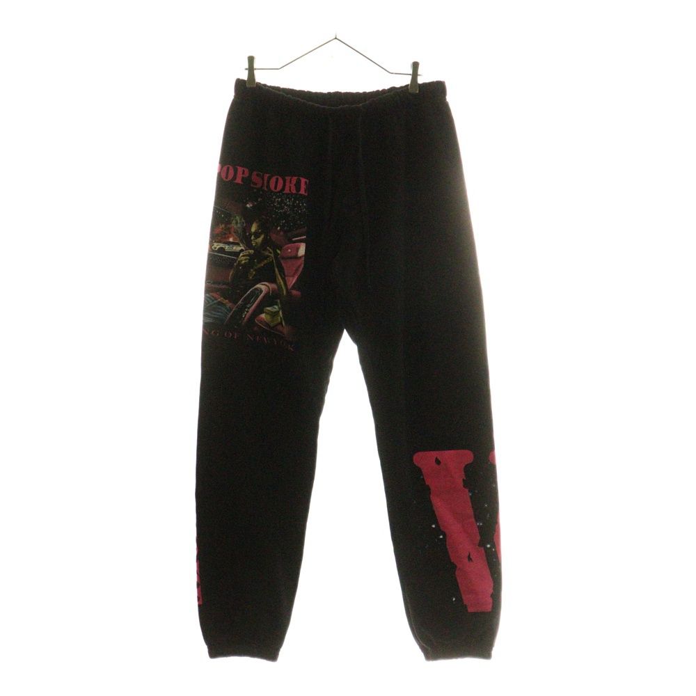 VLONE ヴィーロン 21SS ×POP SMOKE KING OF NY SWEATPANTS ポップスモーク キングオブニューヨーク スウェットパンツ ブラック ピンク