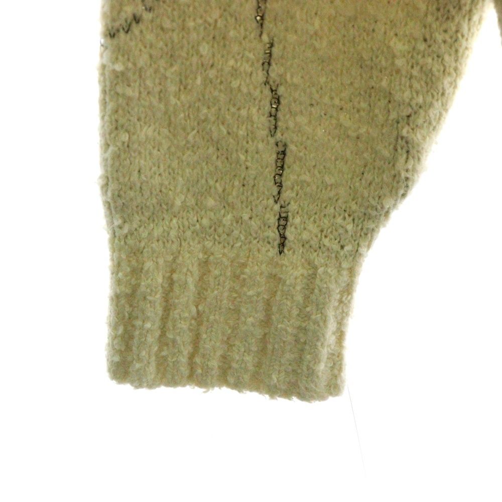 NO BRAND ノーブランド TATTOO STUDIO YAMADA タトゥースタジオヤマダ SPIDERWEB BOUCLE COTTON CARDIGAN スパイダーウェブ コットンニット カーディガン ホワイト MERCADOAVALIA_COM_BR