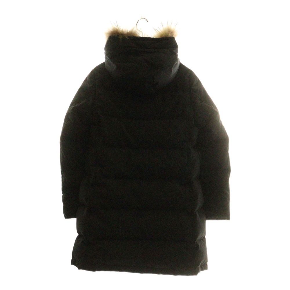 DANTON ダントン ファーフーデッド ダウンジャケット コート ブラック 16A-FA-002