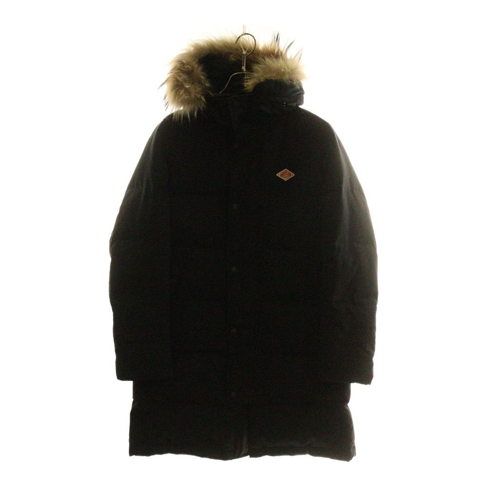 DANTON ダントン ファーフーデッド ダウンジャケット コート ブラック 16A-FA-002