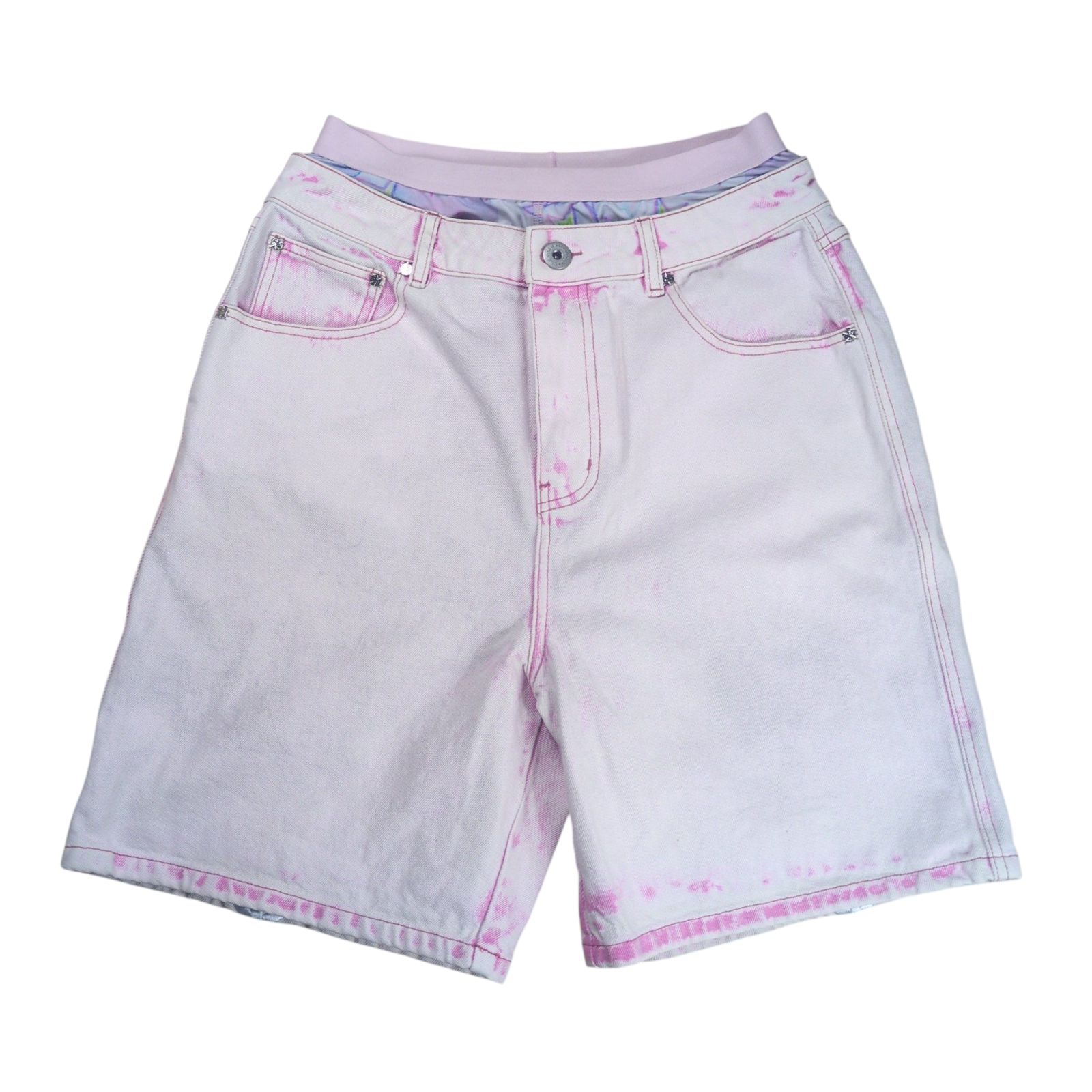 Acne Studios Layered Washed Denim Short Pants