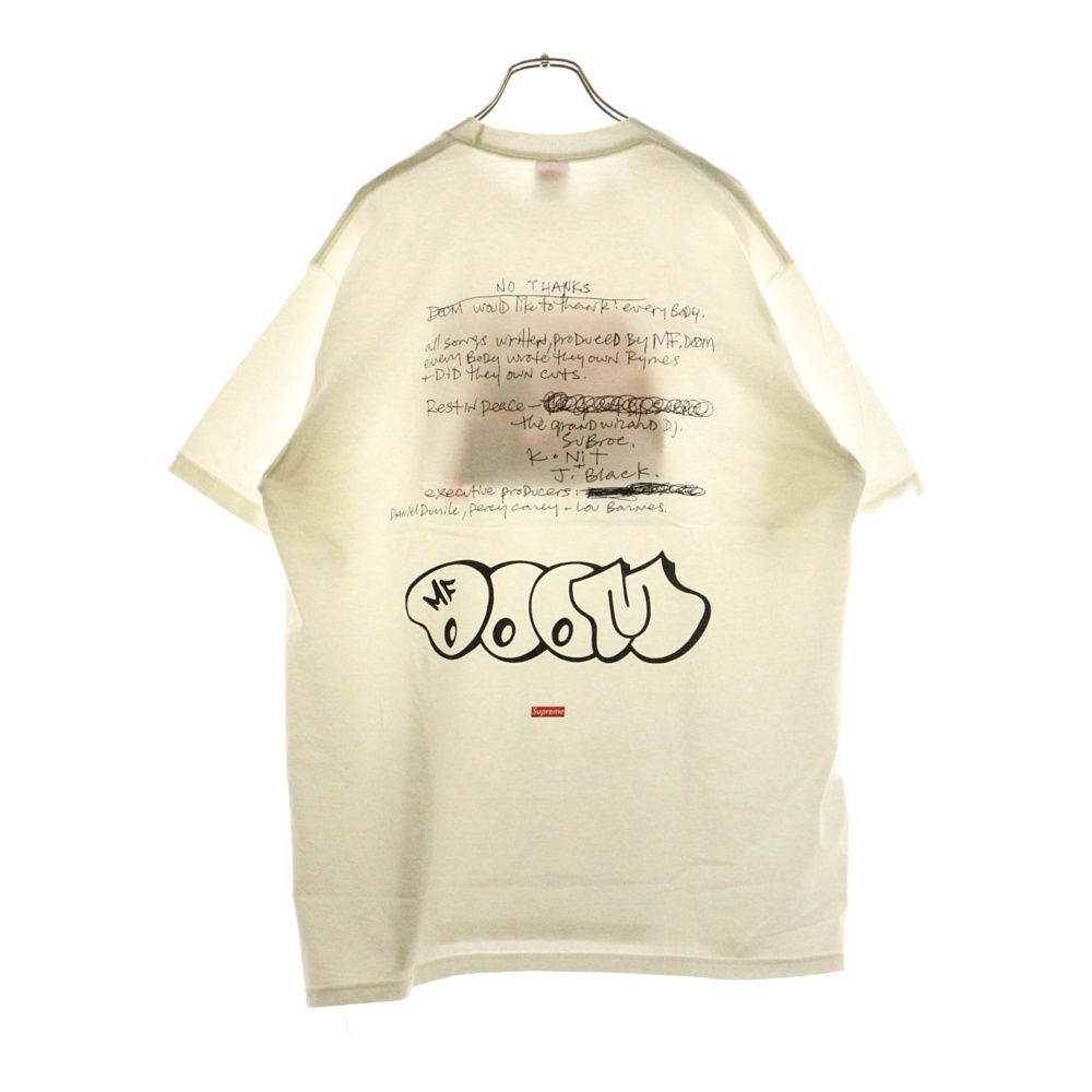 SUPREME (シュプリーム) 23AW MF Doom Tee MFドゥーム 両面プリント 半袖Tシャツ カットソー ホワイト