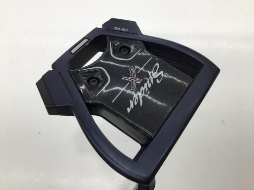 テーラーメイド Spider X BLUE WHITE スモールスラント 33インチ パター PT スチール ブラック フレックスその他 メンズ 男性用 右利き 右用 Bランク ゴルフクラブ