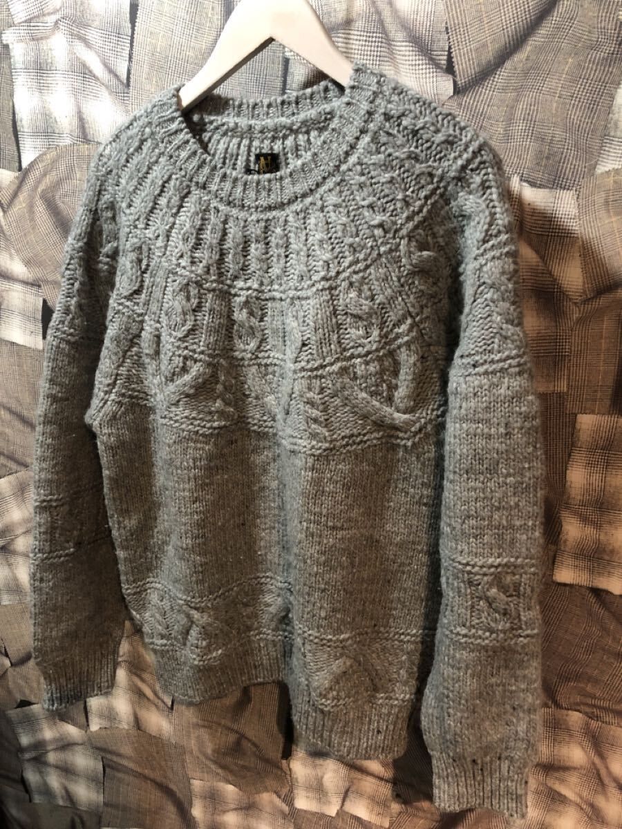 福岡 BATONER バトナー ニット セーター サイズ3 ウール グレー BN-23FM-059 FK