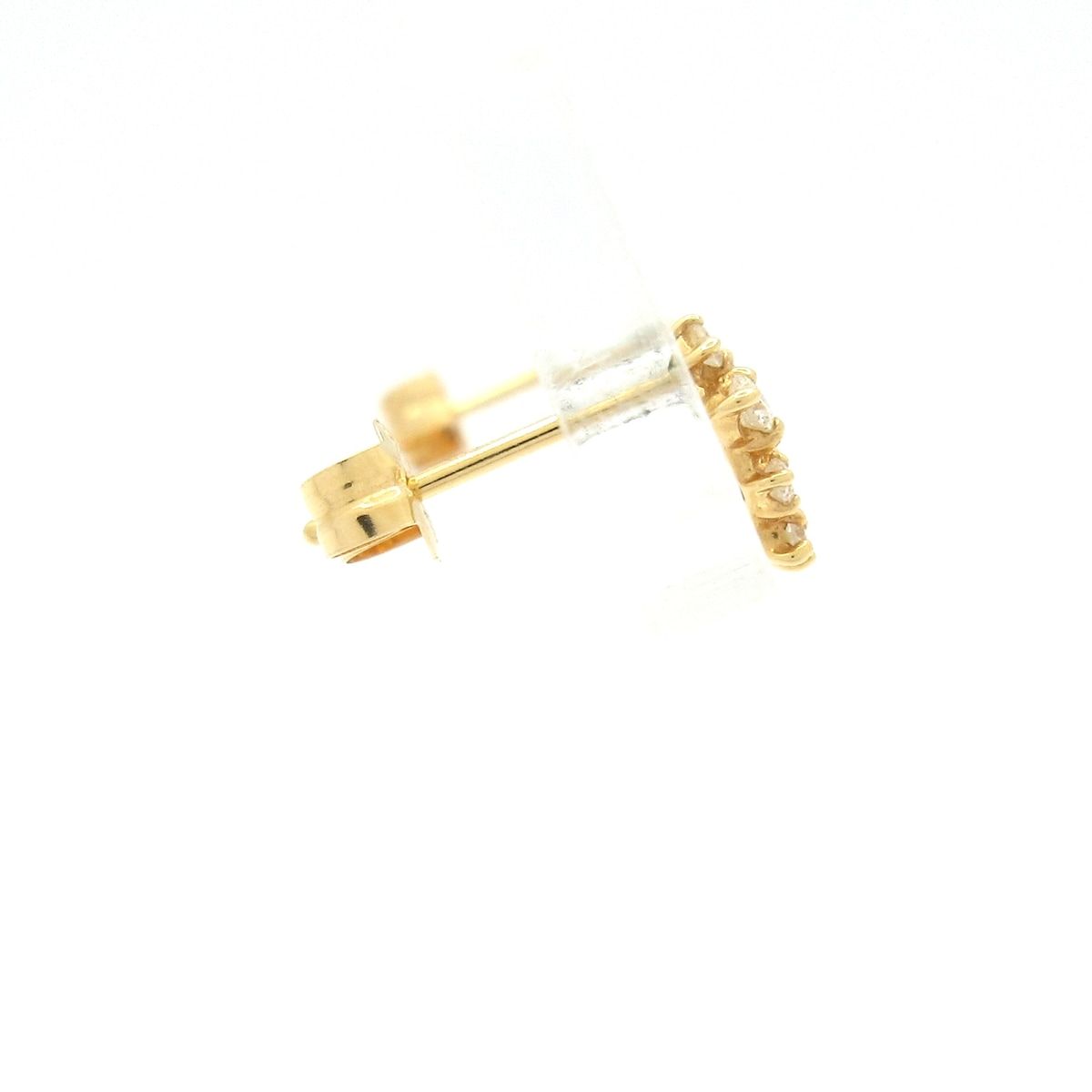 ete エテ ピアス K 18 YG ダイヤモンド 総重量 0 5 g 総14 Pダイヤ 片側7