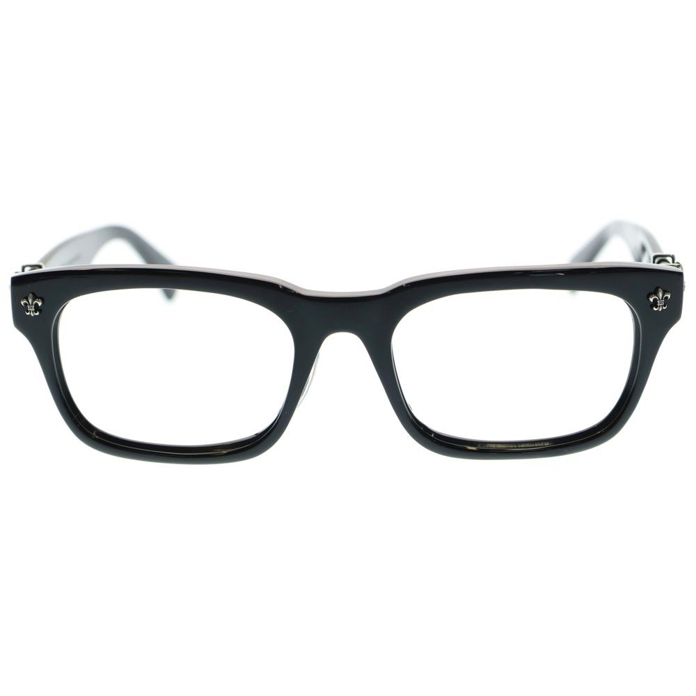 CHROME HEARTS クロムハーツ GITTIN ANY -A BSフ テンプル ウェリントン型 アイウェア 眼鏡 ブラック 52 19-145