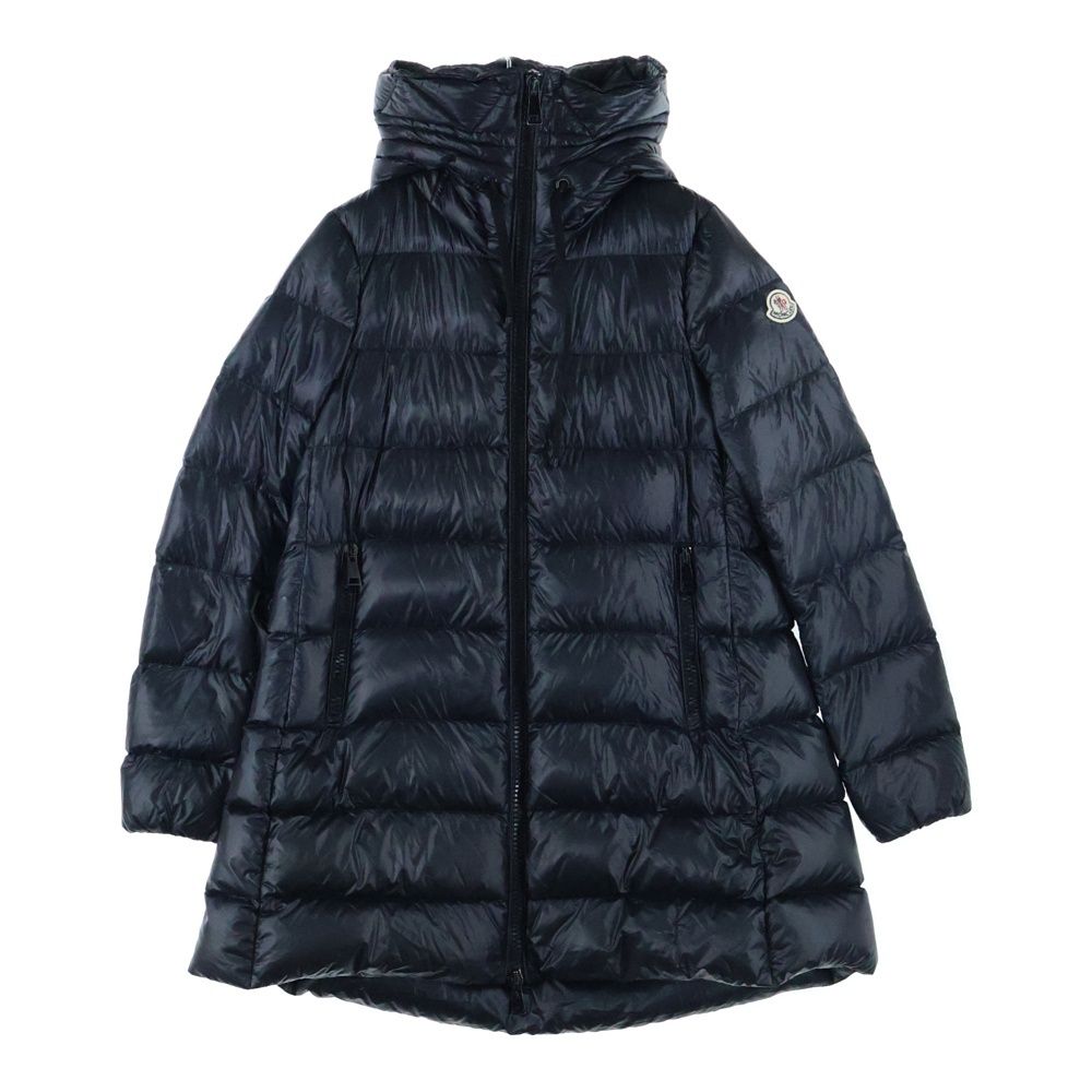 MONCLER モンクレール SUYEN GIUBBOTTO C20934931949 スイエン ロゴワッペン ダウンジャケット ダウンコート フーディー ブラック レディース