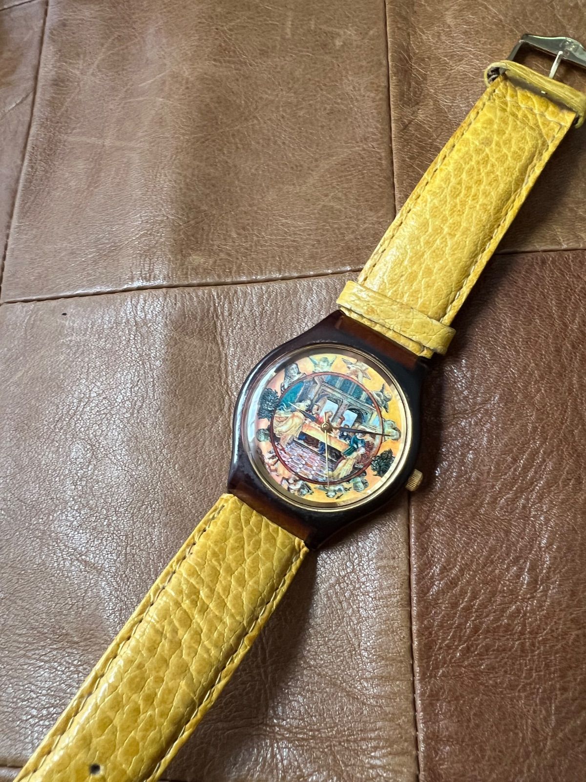 アートウォッチ 晩餐会 イタリア製 クオーツ 男女兼用 芸術 絵画 900本