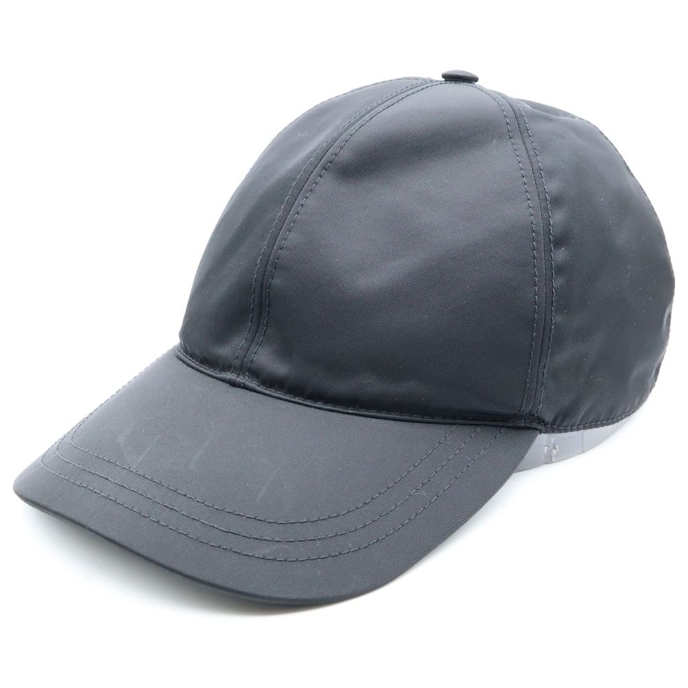 PRADA プラダ RE-NYLON リナイロン トライアングルロゴ ベースボールキャップ 帽子 ブラック 1HC274