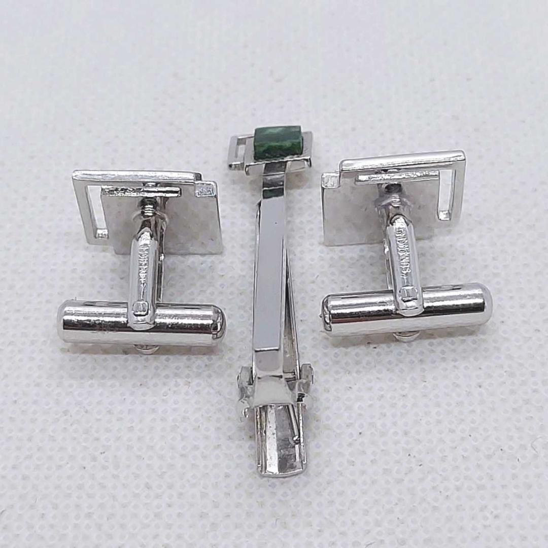 サンイーグル ネクタイピン カフス セット 緑石付き SUN EAGLE - メルカリ