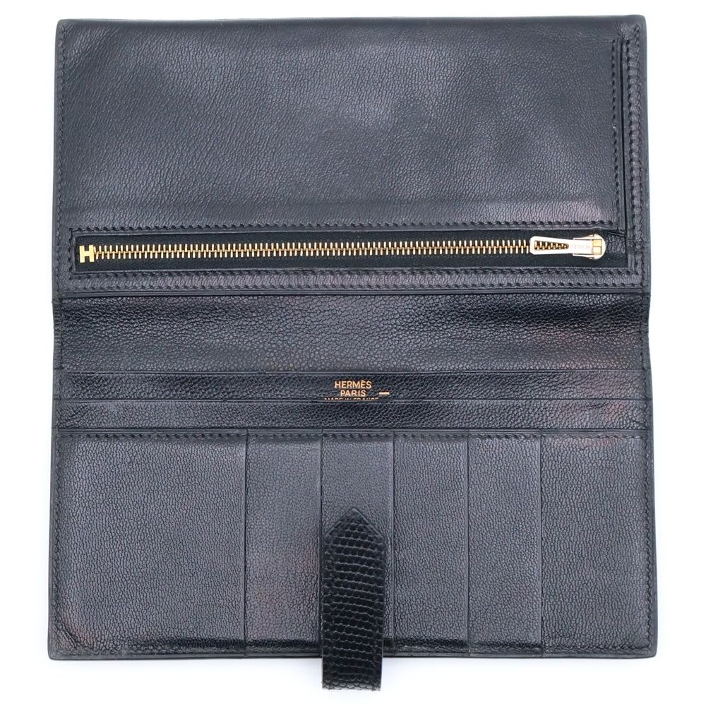 HERMES (エルメス) ベアンスフレ リザード □G刻印 ゴールド金具 長