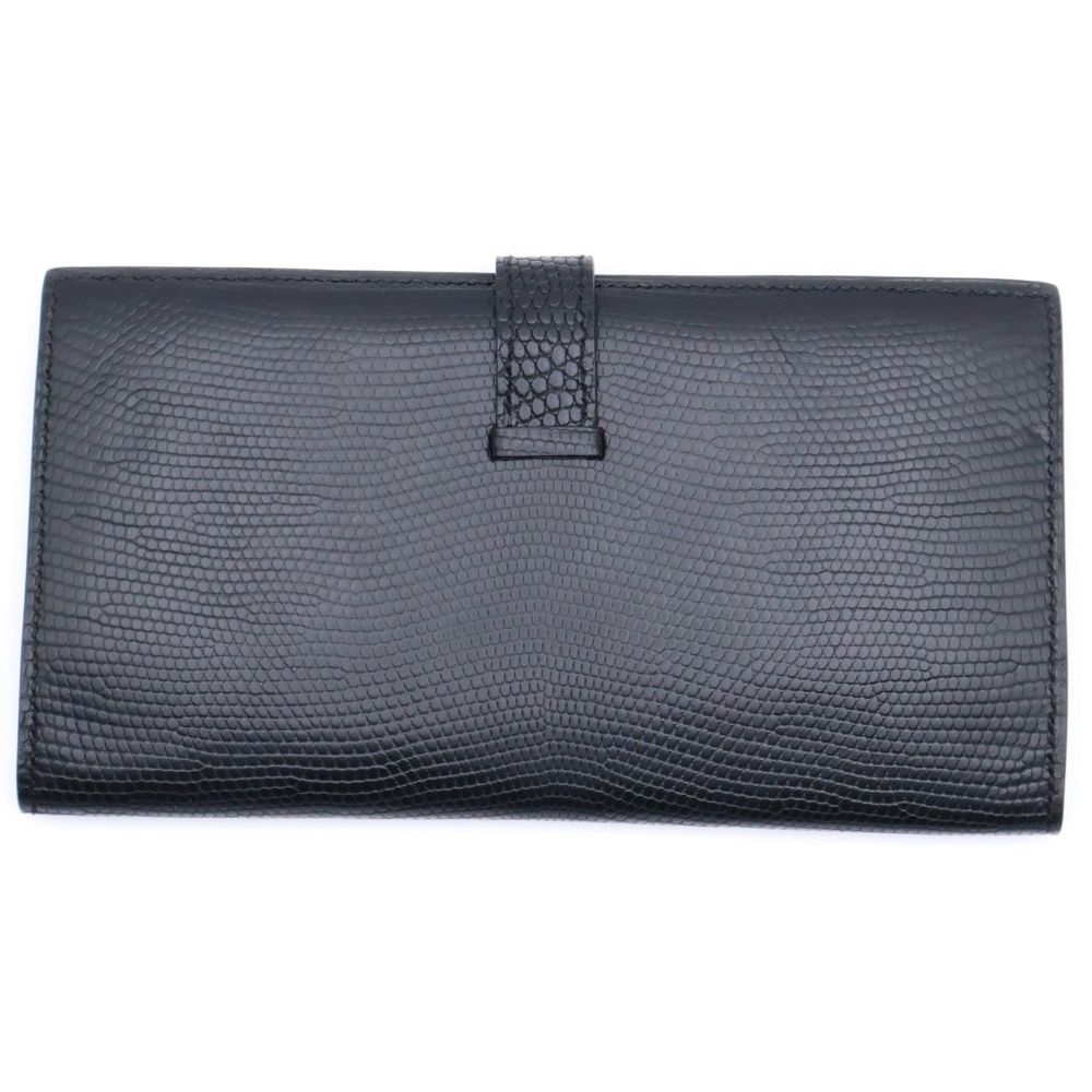 エルメス ベアンリザード ブラック 金具 長財布刻印 エルメス ベアンリザード ブラック 金具 長財布刻印 エルメス ベアン