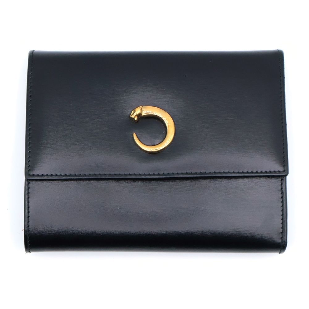 Cartier (カルティエ) パンテール レザー コンパクトウォレット 三