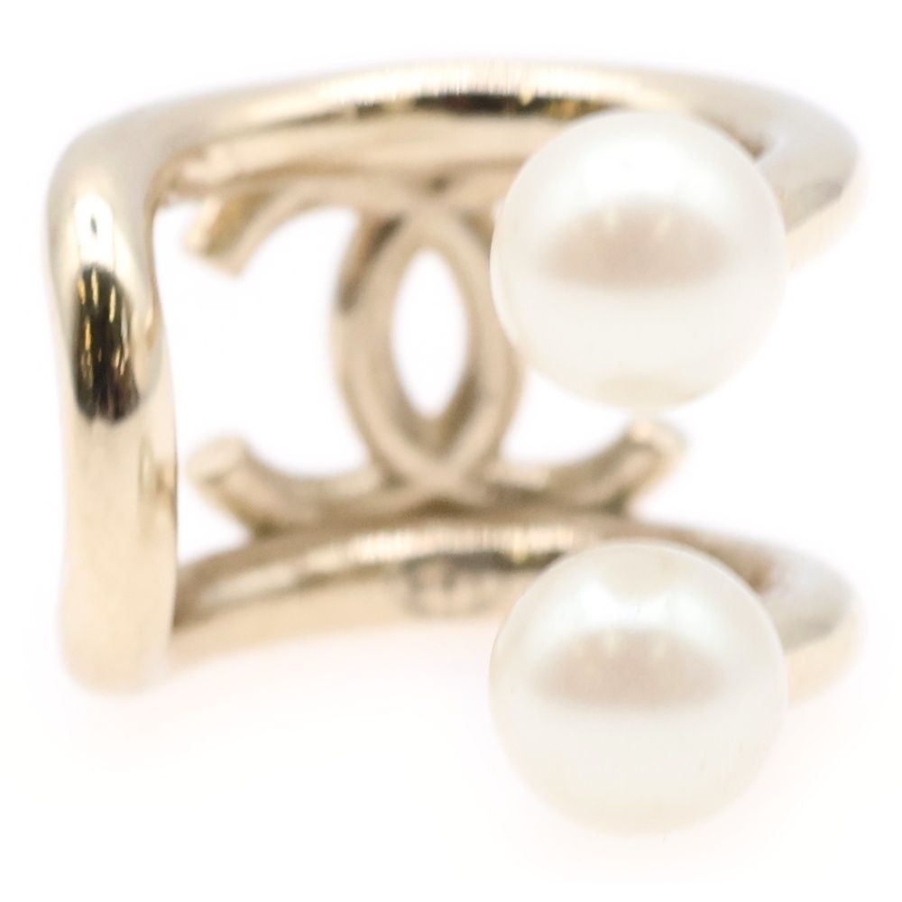 CHANEL シャネル ココマーク フェイクパールイヤーカフ イヤー ゴールド GP B21A