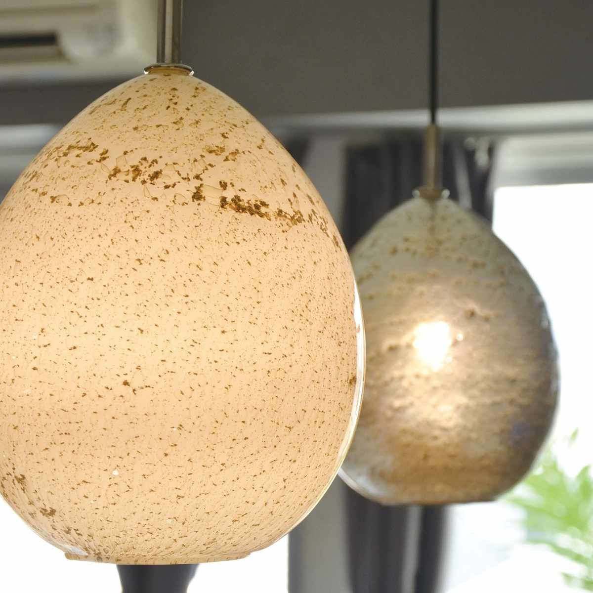 ELUX エルックス クリスベース EGG エッグ White grass with volcanic effect １灯ペンダントライト CB 3006