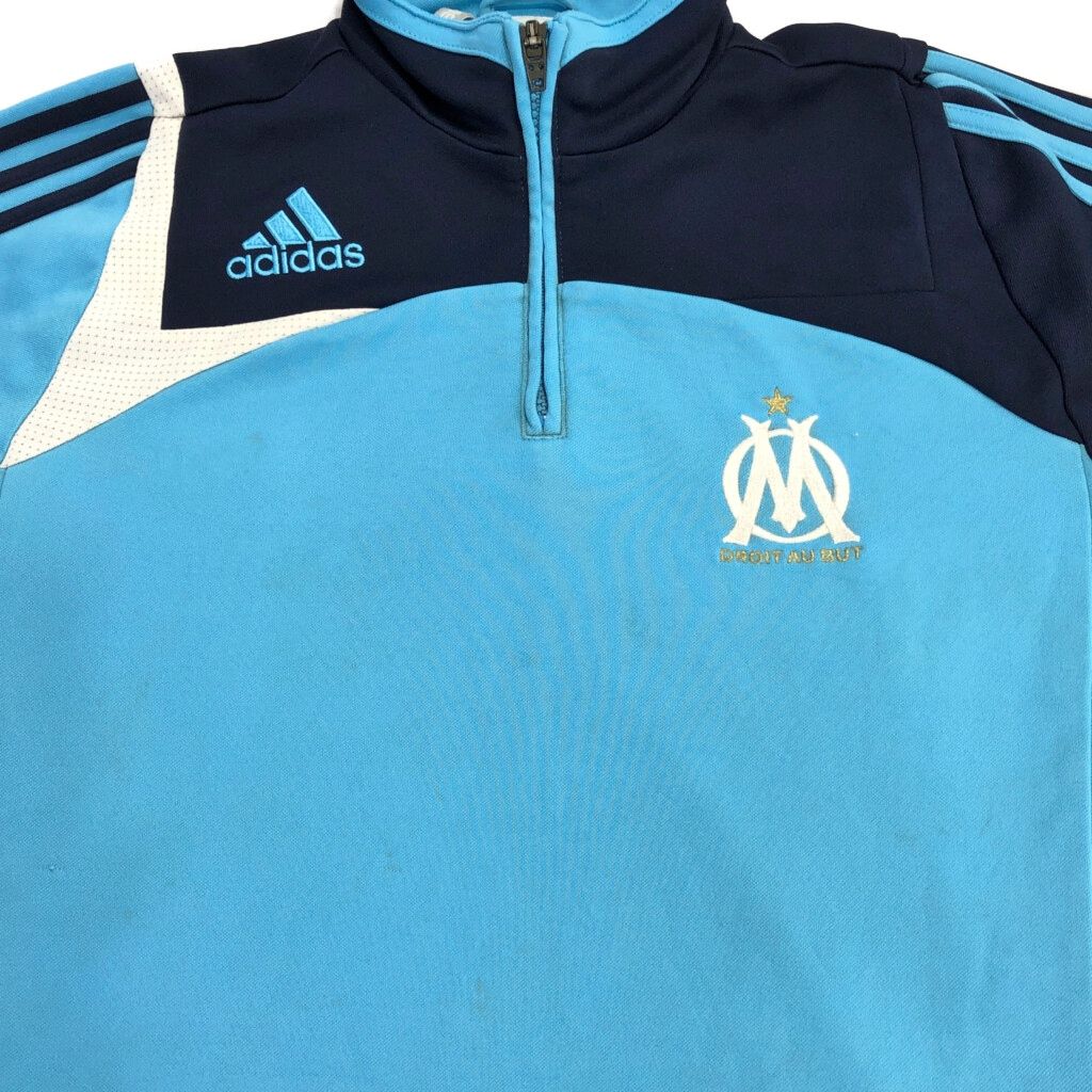 【状態良】海外古着 adidas オリンピック・マルセイユ ジャケット　L adidas アディダス オリンピック・マルセイユ ハーフジップ トラック
