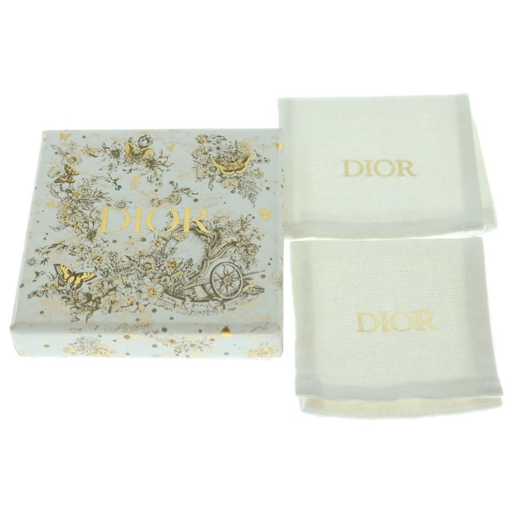  Christian Dior クリスチャンディオール ディオールロゴ チャーム フェイクパール ピアス イヤー アイボリー _D 301 ゴールド金具 その他 ヘアアクセサリー