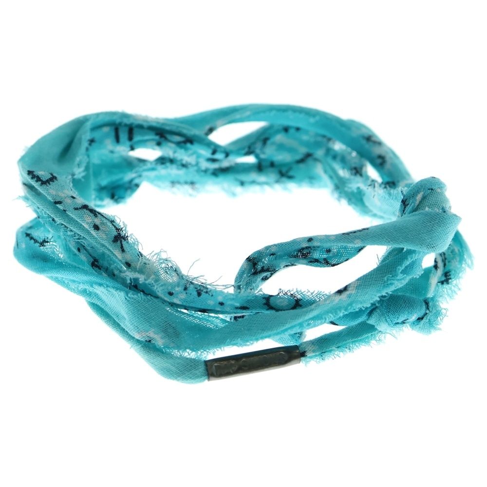 RAF SIMONS ラフシモンズ 04AW Archive WAVES期 Bandanna bracelet アーカイブ バンダナ ブレスレット ブルー