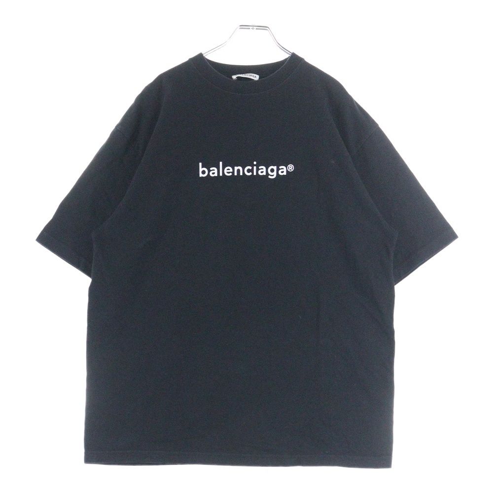 balenciaga コピーライト ブラック Tシャツ BALENCIAGA (バレンシアガ) 20SS コピーライト ロゴ クルーネック半袖T