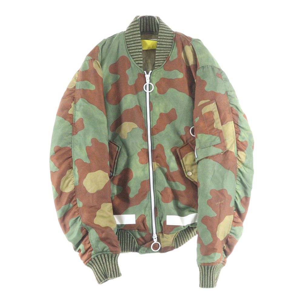 OFF-WHITE オフホワイト 18SS Camo Bomber Jacket カモボンバージャケット MA-1 カーキ OMEA026F17579007