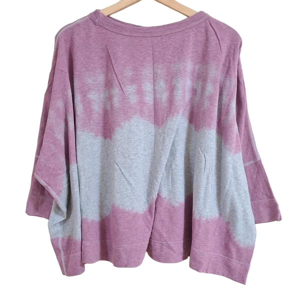 45R フォーティーファイブ アール 七分袖カットソー サイズ0 XS レディース - ライトパープル×グレー クルーネック