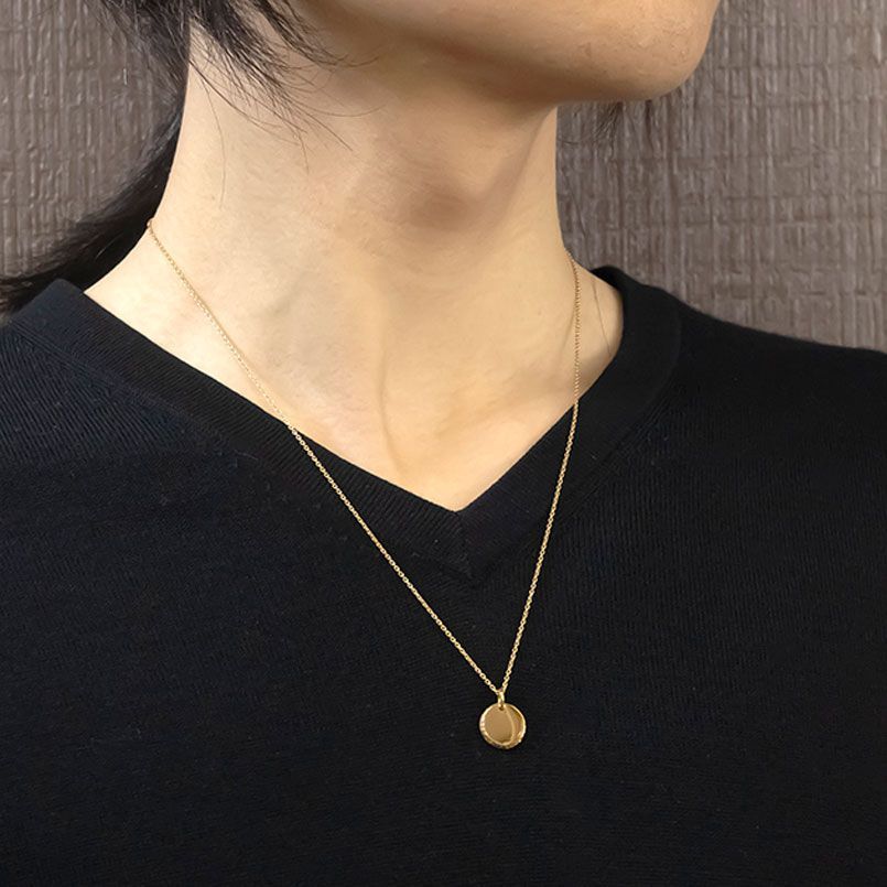 純金 24金 ペンダントトップ メンズ k 24 ネックレス ゴールド 鍛造 ダイヤモンド 0 13 ct 金 丸 トップ シンプル