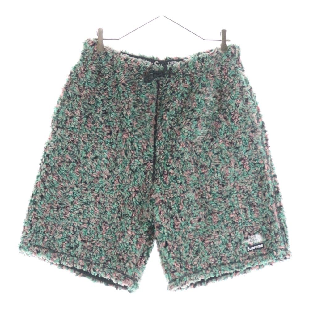 SUPREME シュプリーム 23SS ×THE NORTH FACE High Pile Fleece Short ハイパイルフリース ショートパンツ グリーン ピンク NB02308I