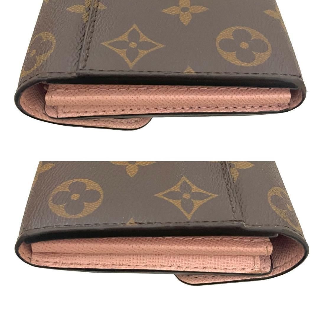  FRID Louis Vuitton モノグラム ポルトフォイユ サラ ローズバレリーヌ 内部ピンク 8246 長財布 小物