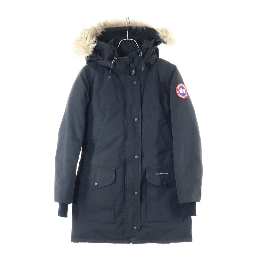 CANADA GOOSE カナダグース TRILLIUM PARKA 6660LA トリリウムパーカー ワッペンロゴ ジップアップ フード付きダウンジャケット レディース ブラック