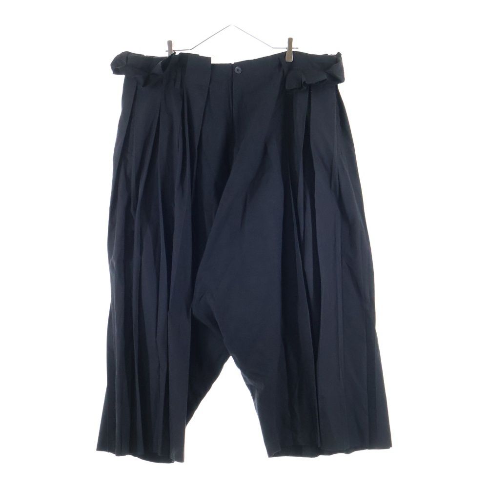 Yohji Yamamoto POUR HOMME ヨウジヤマモト プールオム 24SS サルエルプリーツパンツ ワイドスラックスパンツ ブラック HS-P74-825