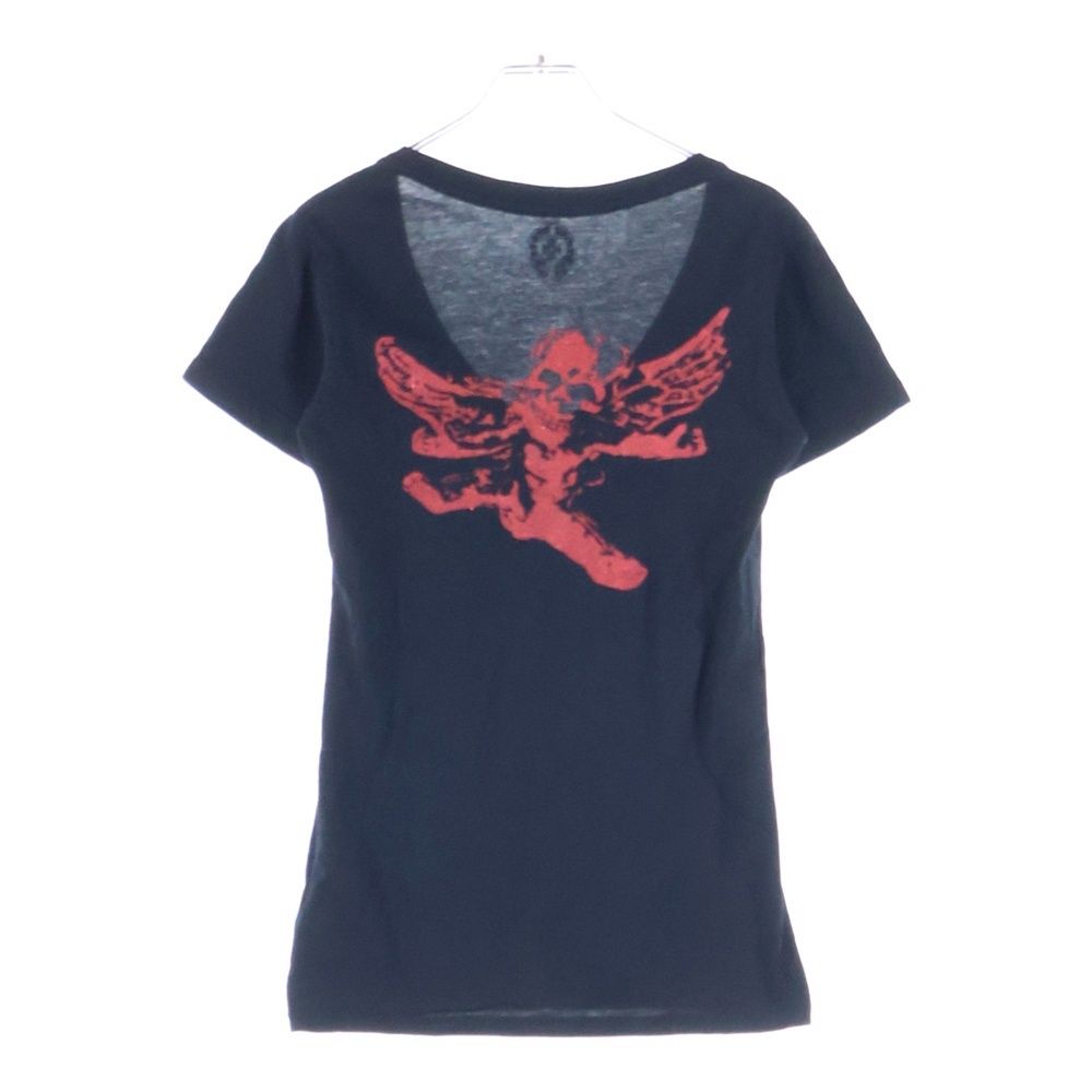 CHROME HEARTS クロムハーツ FOTI V NECK T-SHIRT フォティ Vネック半袖Tシャツ ブラック レディース