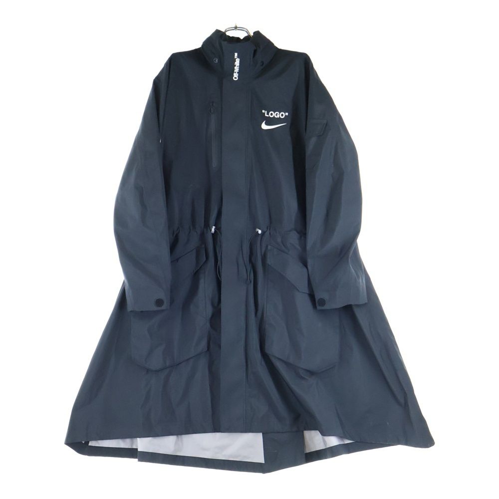 NIKE ナイキ 18SS ×OFF-WHITE NRG JACKET オフホワイト エヌアールジー ジップアップジャケット ロングコート ブラック AA3256-010 NIKE (ナイキ) 18SS ×OFF-WHITE NRG JACKET オフホワイト