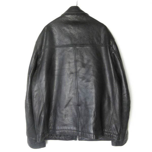 j*i様 DOCKERS ブラックレザージャケット XL　LEVI'S DOCKERS ブラックレザージャケット XL LEVI'S 【中古・古着通販