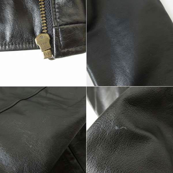 90s WILSONS LEATHER ショート レザー ジャケット 黒 M程度 シングル